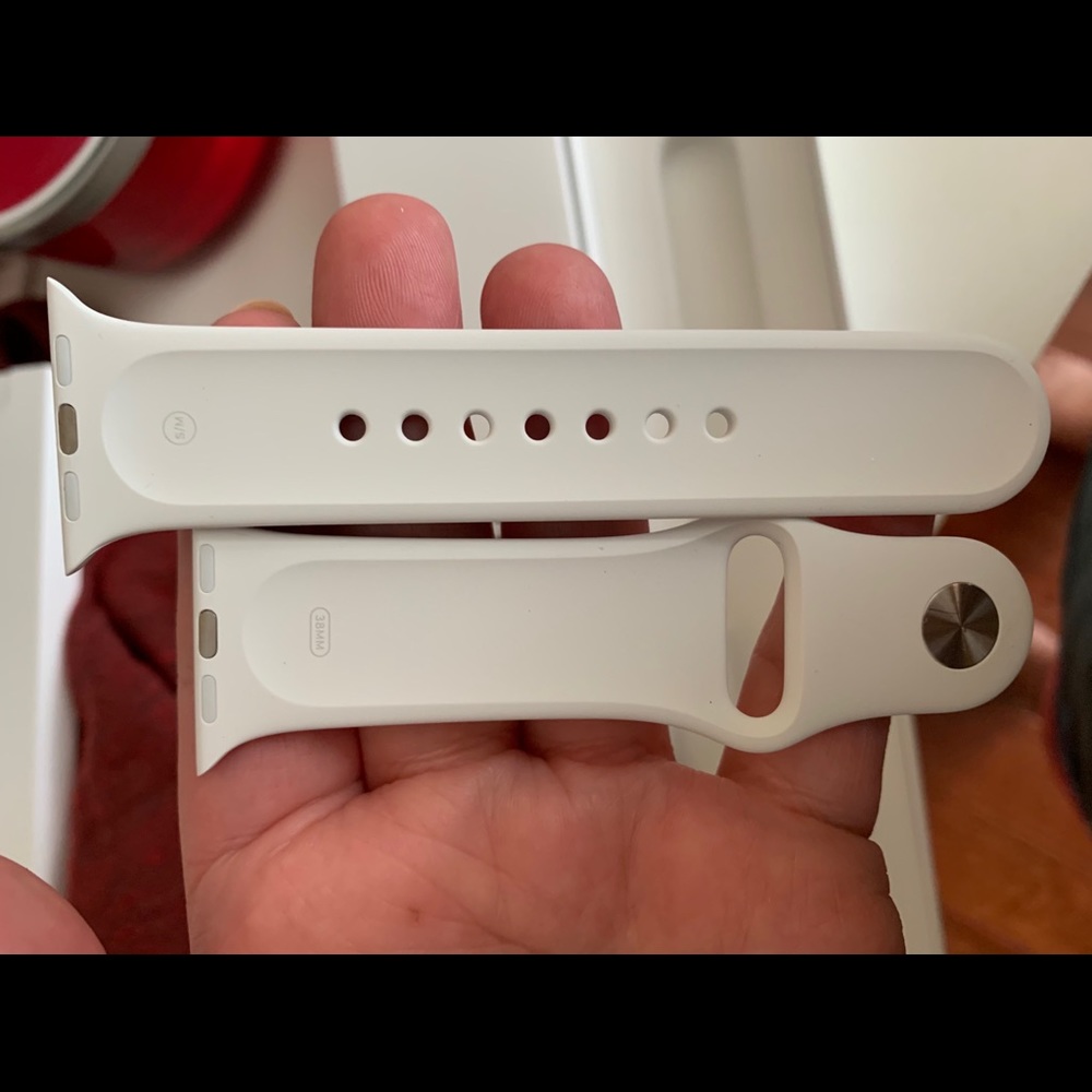 Apple Watch white Sport band